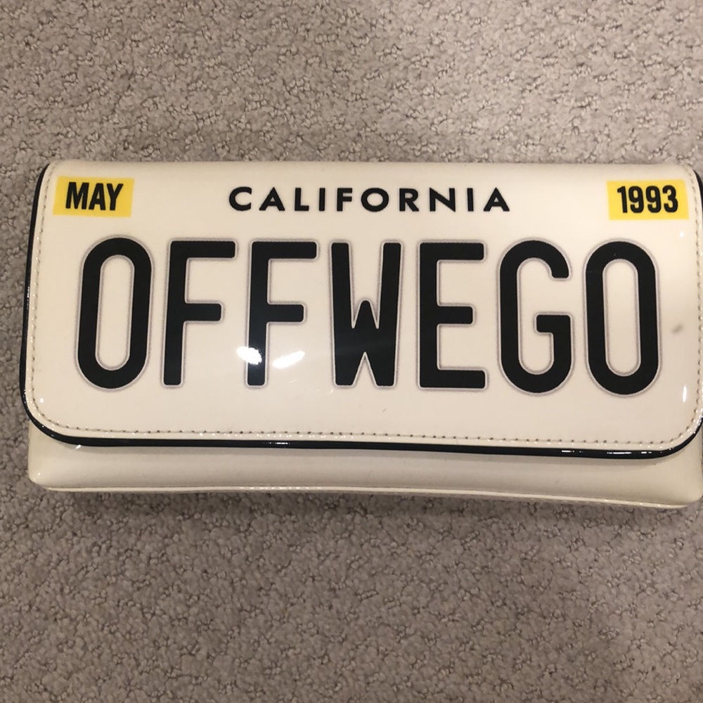 Kate Spade license plate (soft) clutch.  New with tags.